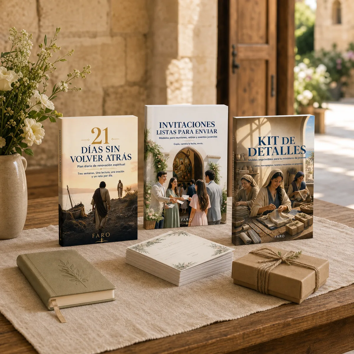Mockups de los tres libros adicionales incluidos