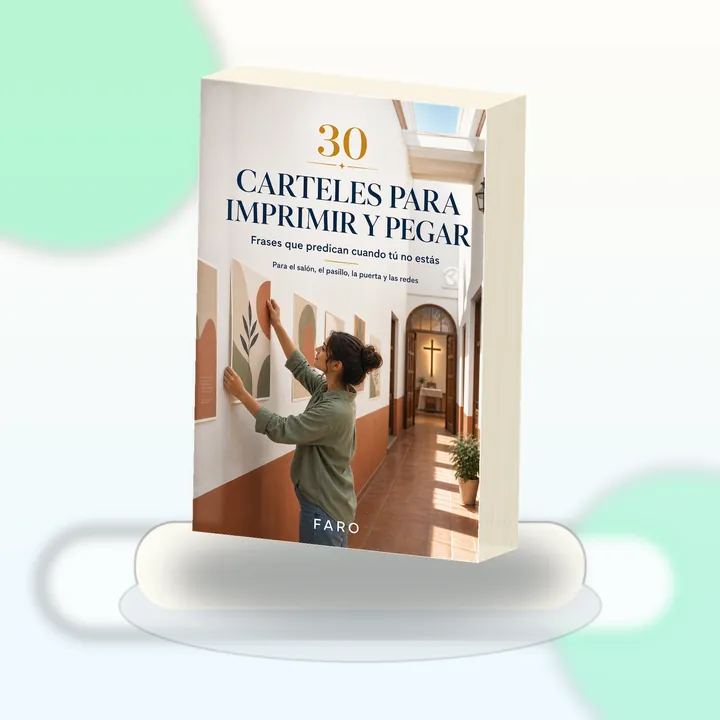 Mockup de 30 Carteles para Imprimir y Pegar