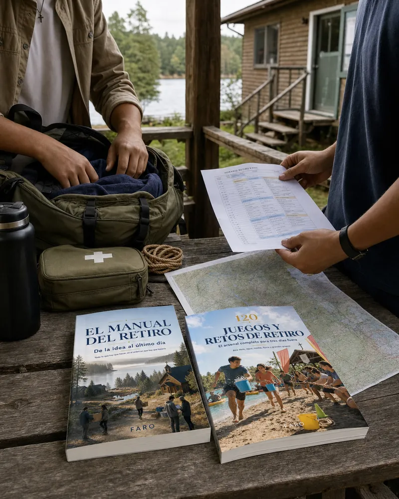 Libros FARO utilizados en la planificación de un retiro juvenil